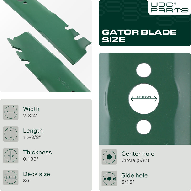  Stars-deals 116-6358-03 Gator Blades 30 Inch / 2 Pack / Fits Exmark, Toro TimeMaster TurfMaster Replaces OEM no.120-9500-03