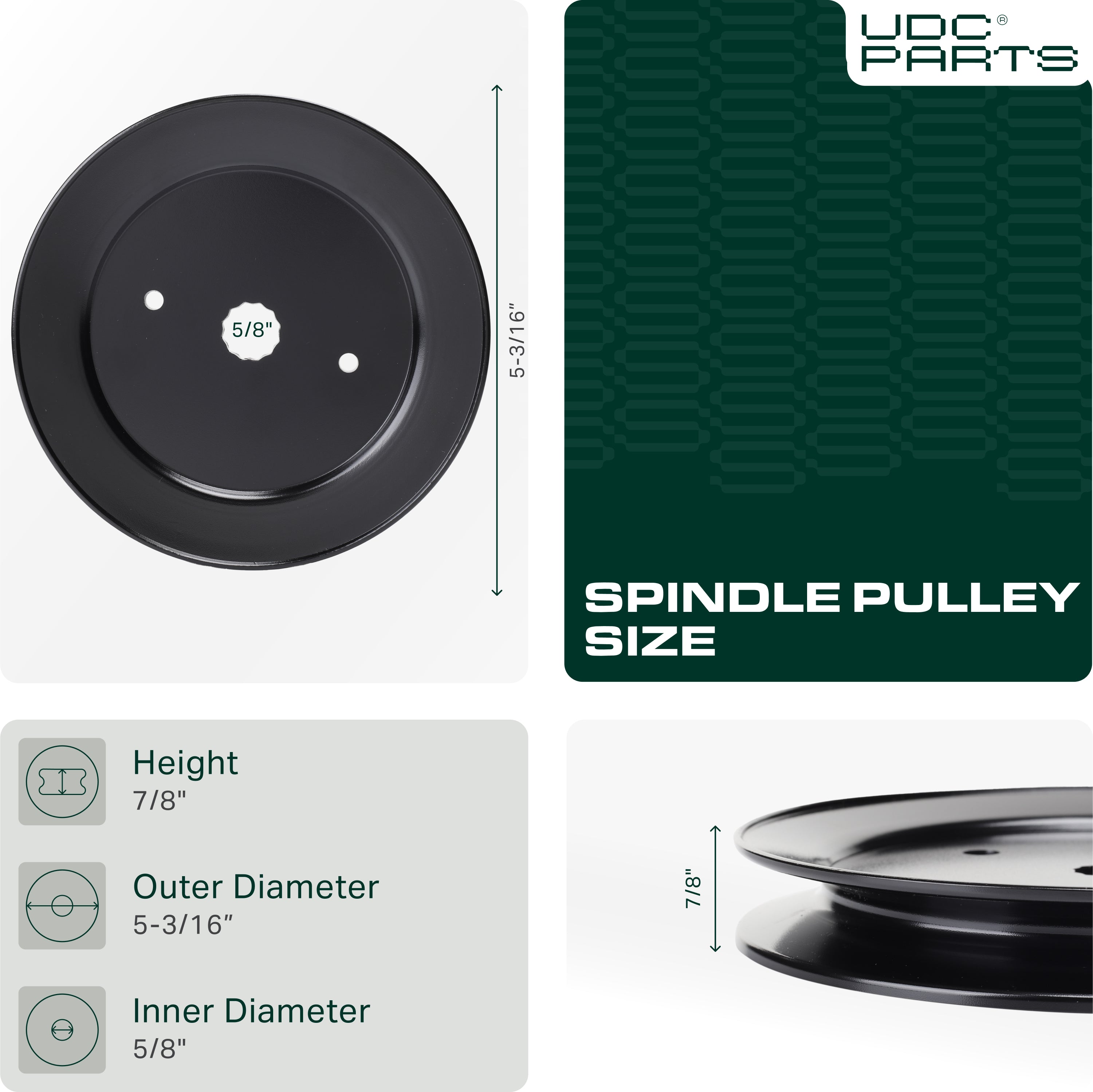 Mower Pulleys -  Stars-deals 532129861 Idler Pulley / 42 48 54 inch deck / for Craftsman Husqvarna Poulan 129861 153535 173436 177865 532173436 532153535