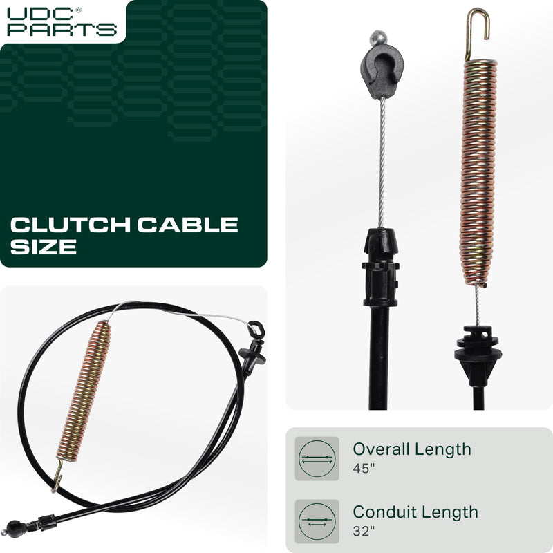  Stars-deals 175067 Deck Clutch Cable for 42 inch Craftsman LT1000 LT2000 DLT 3000 Husqvarna AYP Poulan Jonsered Ariens Ryobi 169676 532169676 532175067 532193235 21547197 Lawn Tractors