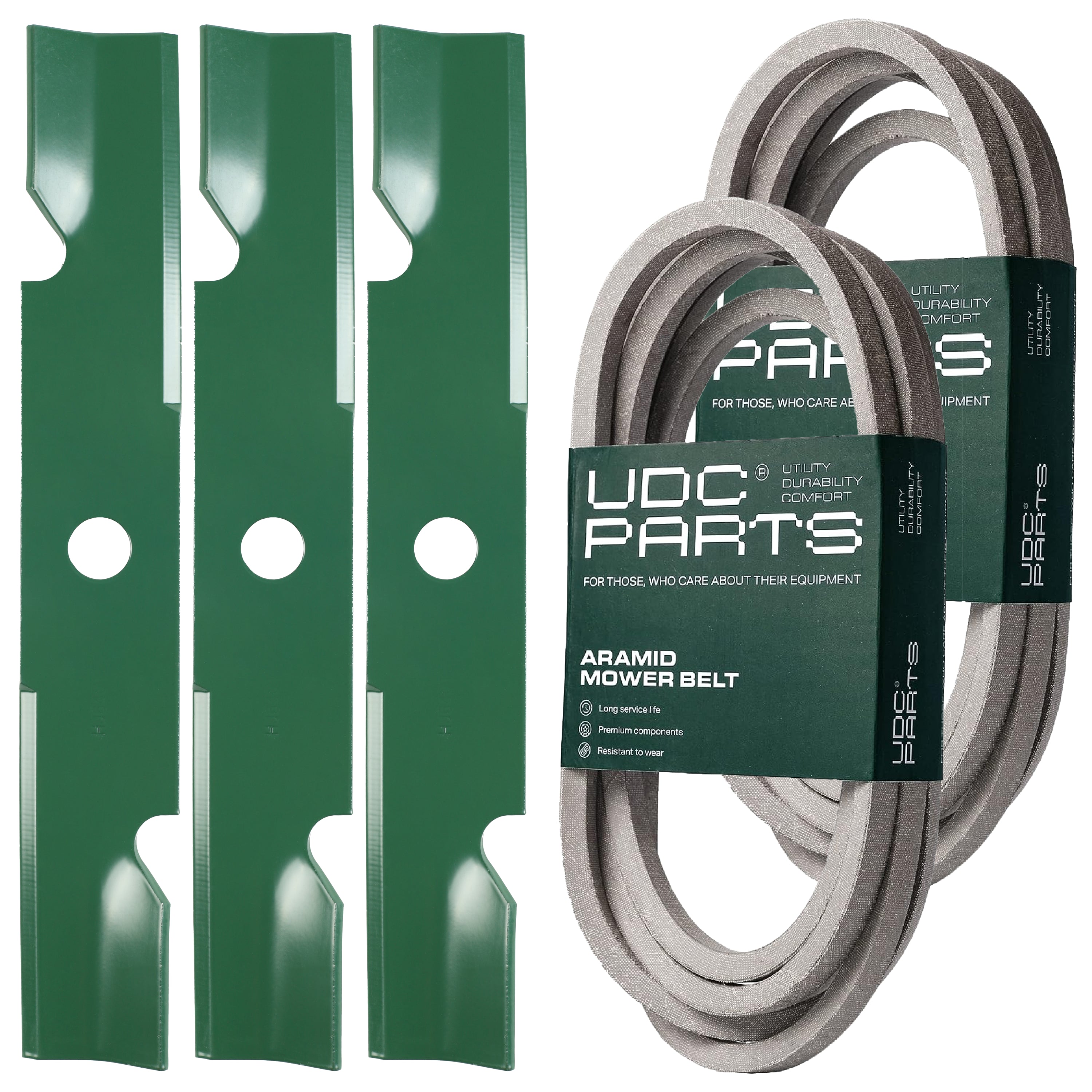 Aftermarket Lazer Mower Parts -  Stars-deals Mower Kit / Belt 103-4014 + Belt 109-8073 + 3 Pack Blades 103-6401 / Fits Exmark Lazer Z AS