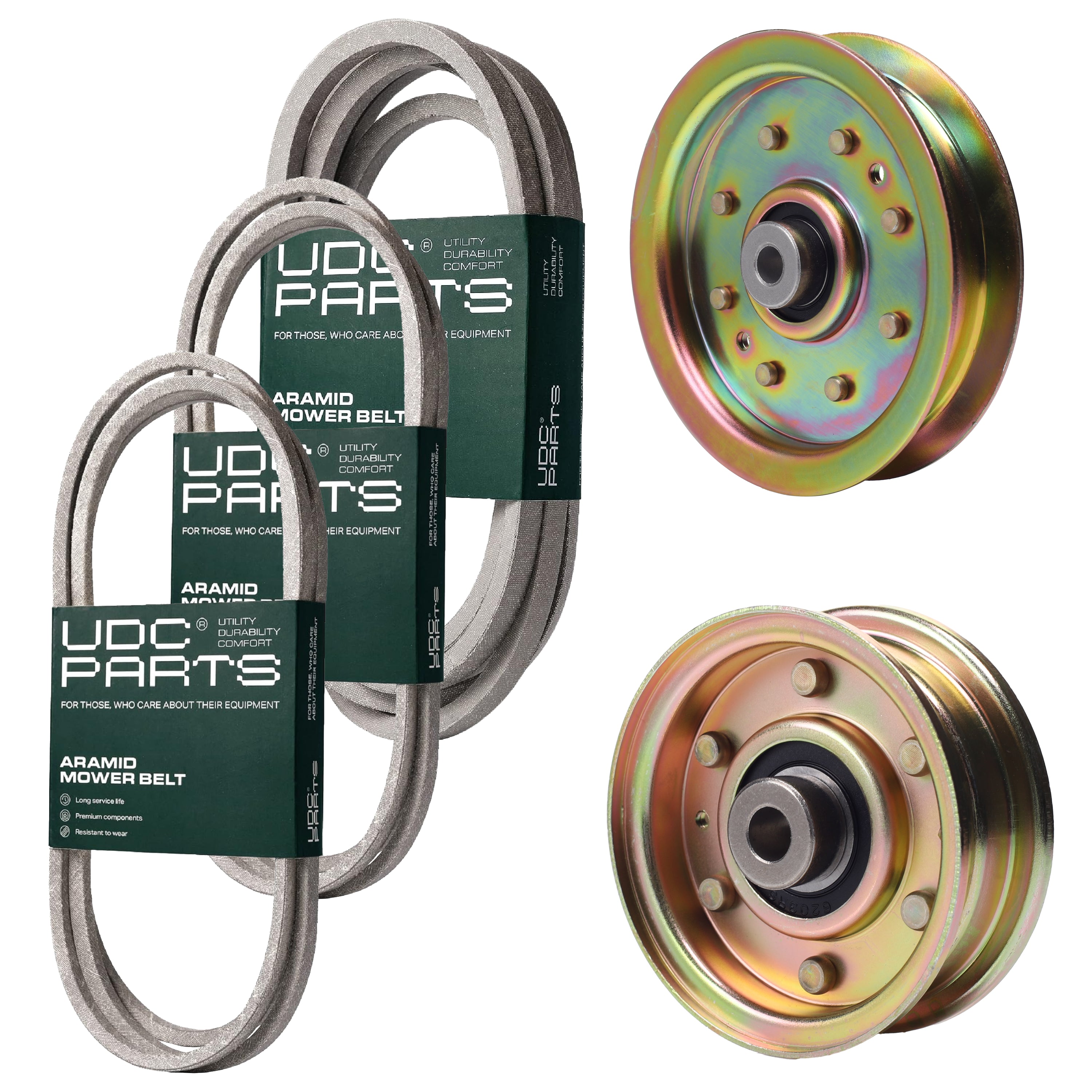 OEM–Equivalent Columbia Belt -  Stars-deals Mower Kit / Belt 754-04060 + Belt 754-04219 + Belt 754-04240 + Pulley 756-04224 + Pulley 956-04129 / Fits Craftsman PYT9000