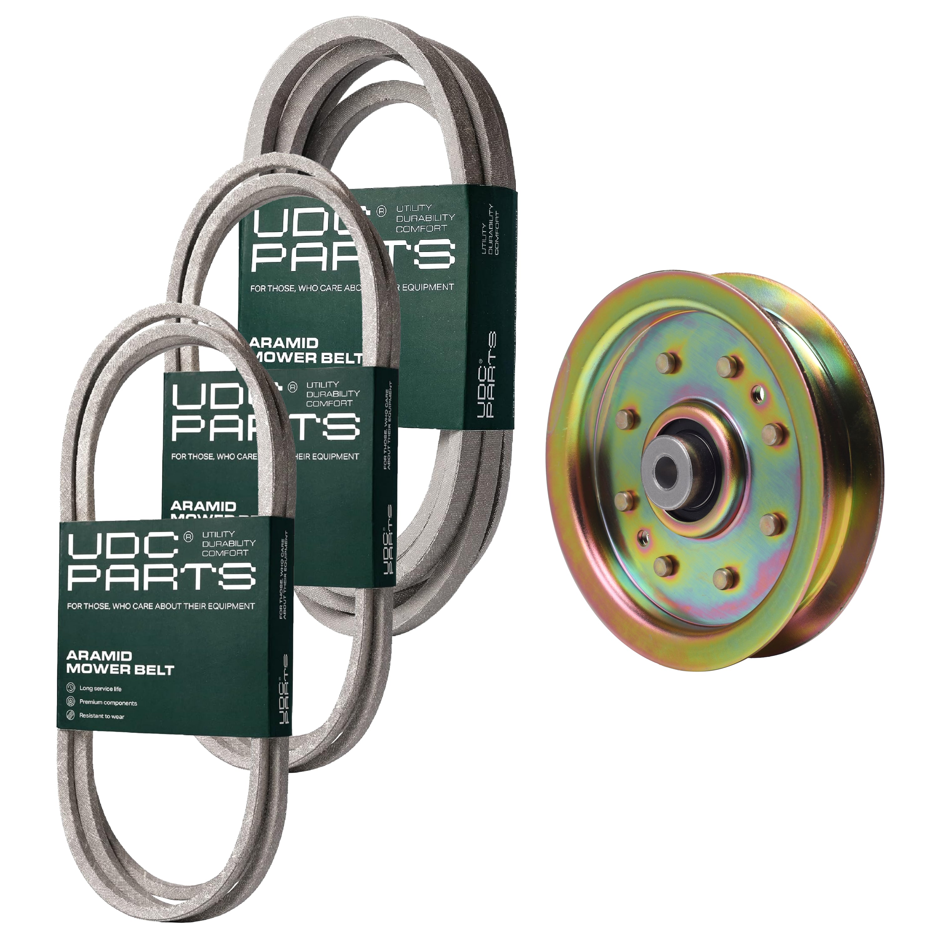 OEM–Equivalent Columbia Belt -  Stars-deals Mower Kit / Belt 754-04060 + Belt 754-04240 + Belt 954-04207 + Pulley 956-04129 / Fits Craftsman PYT9000