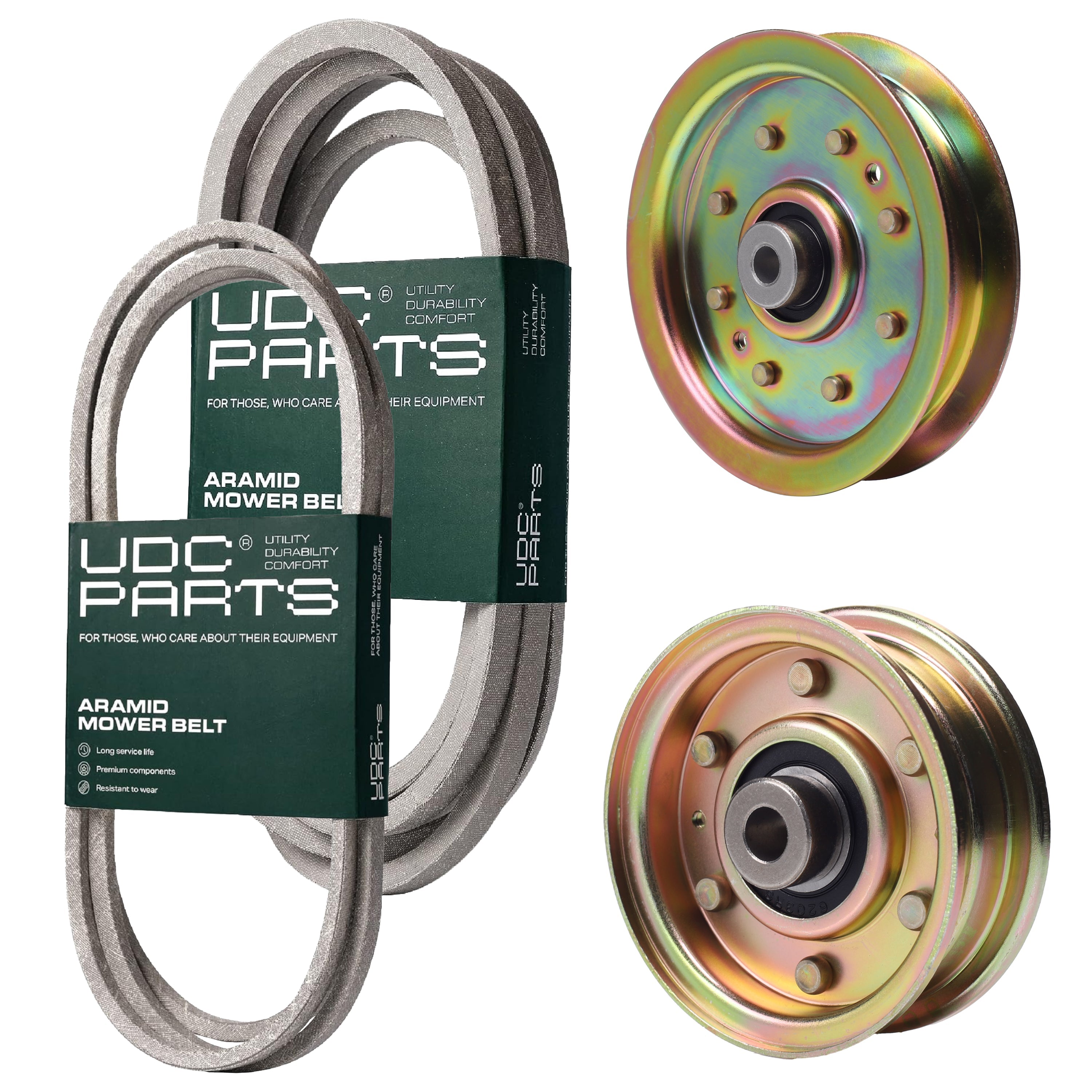 OEM–Equivalent Columbia Belt -  Stars-deals Mower Kit / Belt 754-04219 + Belt 754-04240 + Pulley 756-04224 + Pulley 956-04129 / Fits Craftsman PYT9000