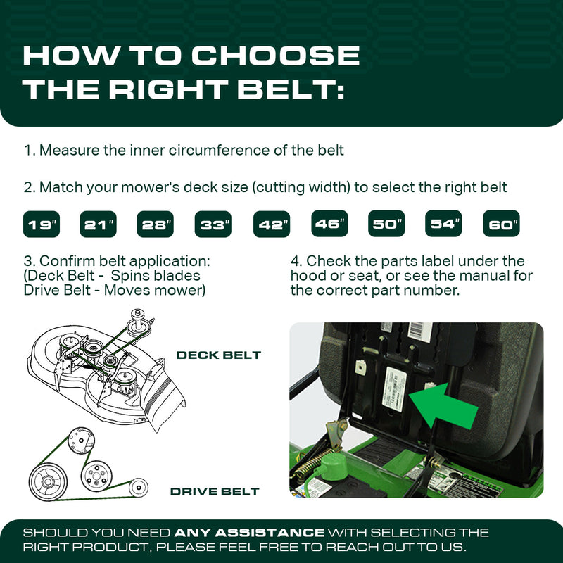  Stars-deals 1-633127 Deck Belt for Exmark Lazer Z 60 Inch 633127 1-633127-SL AS X E S XS XP DS Series/Aramid Cord / 146.17 inches