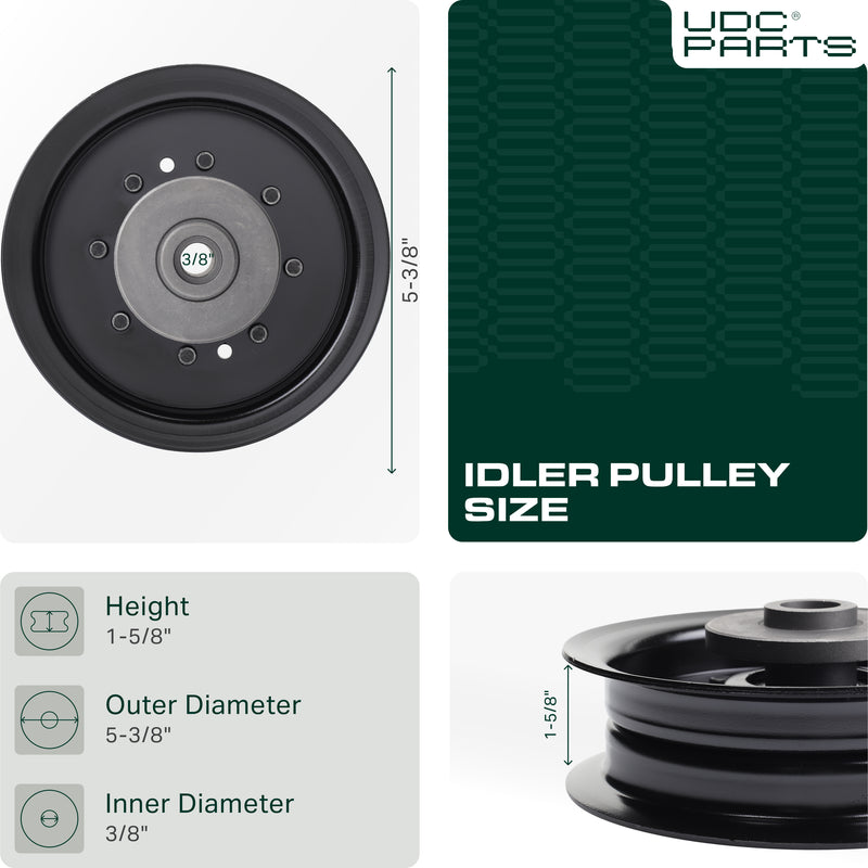  Stars-deals 196104 Idler Pulley / 48 54 inch deck / for Husqvarna 532196104 197380 532197380 TS342 TS343 TS348 TS352 YT42DXLS