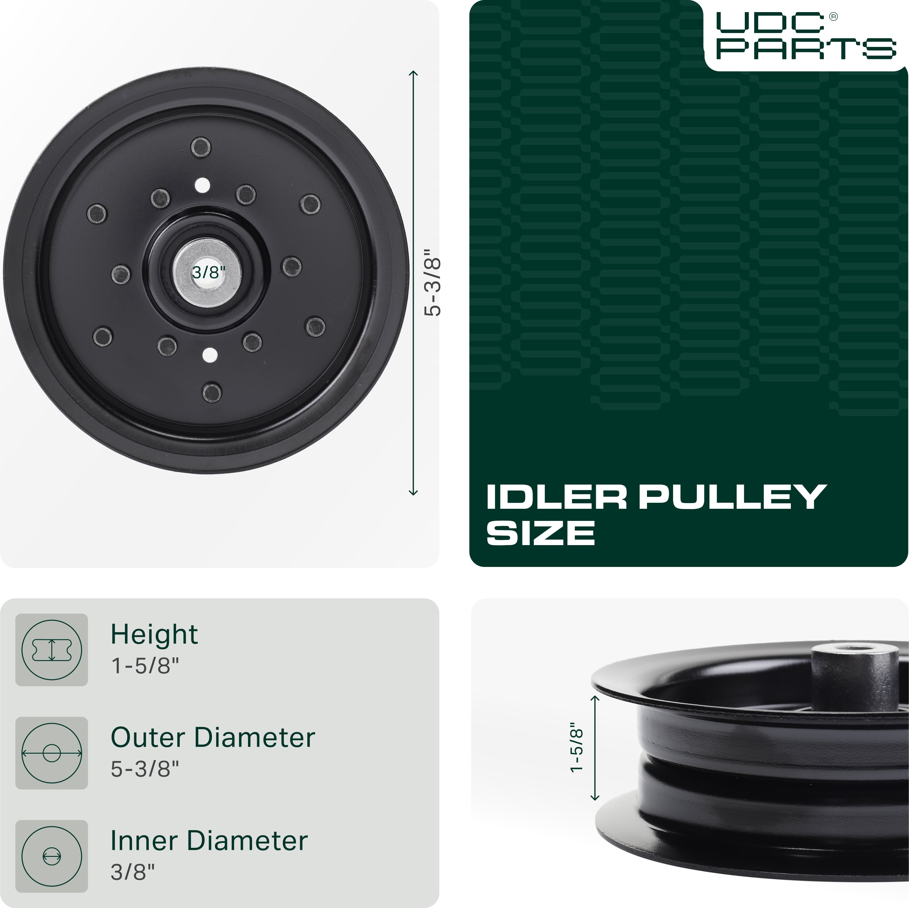 Mower Pulleys -  Stars-deals 532196106 Idler Pulley/ 42 46 48 54 inch deck/ for Craftsman Husqvarna Ariens Poulan 197379 196106 MZ 54 RZ 5424 YTH24K48 2042 LS