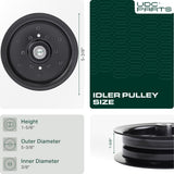  Stars-deals 532196106 Idler Pulley/ 42 46 48 54 inch deck/ for Craftsman Husqvarna Ariens Poulan 197379 196106 MZ 54 RZ 5424 YTH24K48 2042 LS