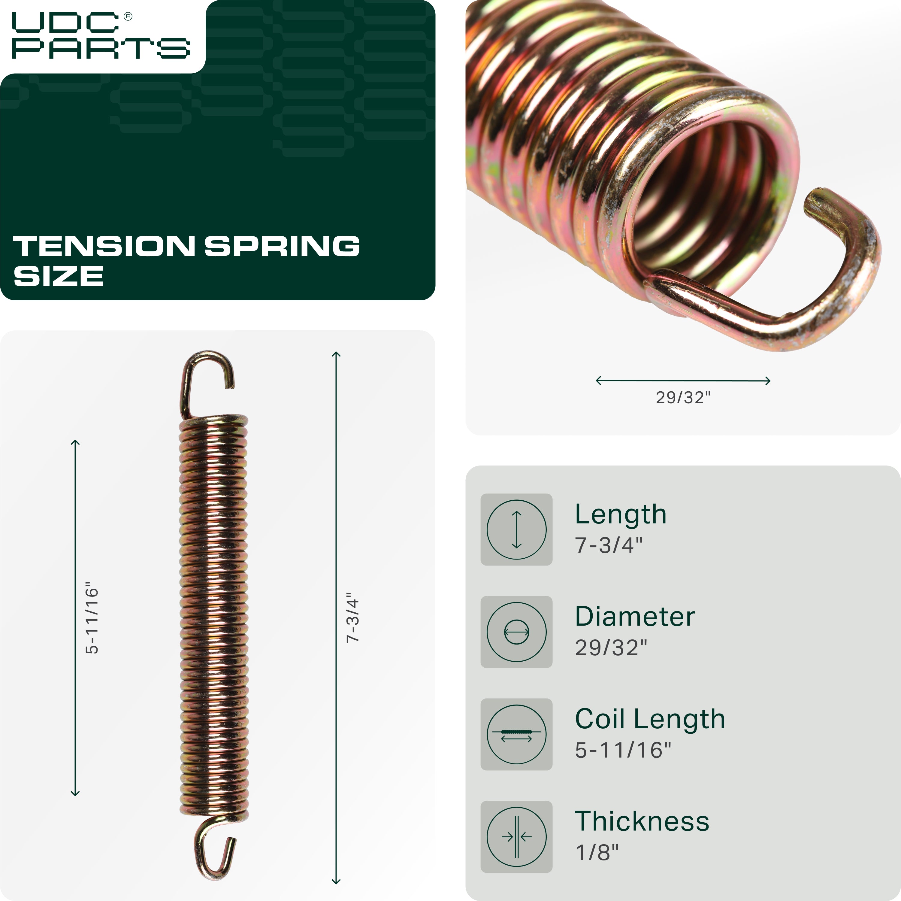 Tension Spring -  Stars-deals 732-0459C Tension Spring / 2 pcs / for MTD Cub Cadet 732-0459 732-0459B 932-0459 LTX1040 LT-1024 LGTX-1050 Yard Machine 136E470F000