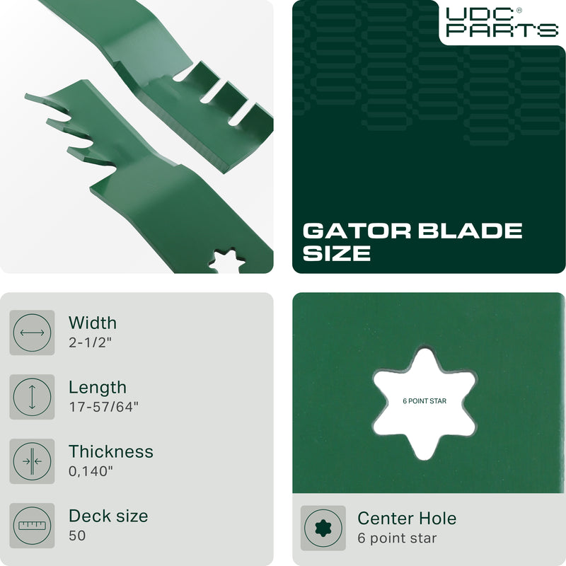  Stars-deals 50 Inch Mower Blades for Cub Cadet 942-04053C 6 Point Star RZT50 LTX1050 LT1050 i1050 RZT S50 Troy Bilt 50