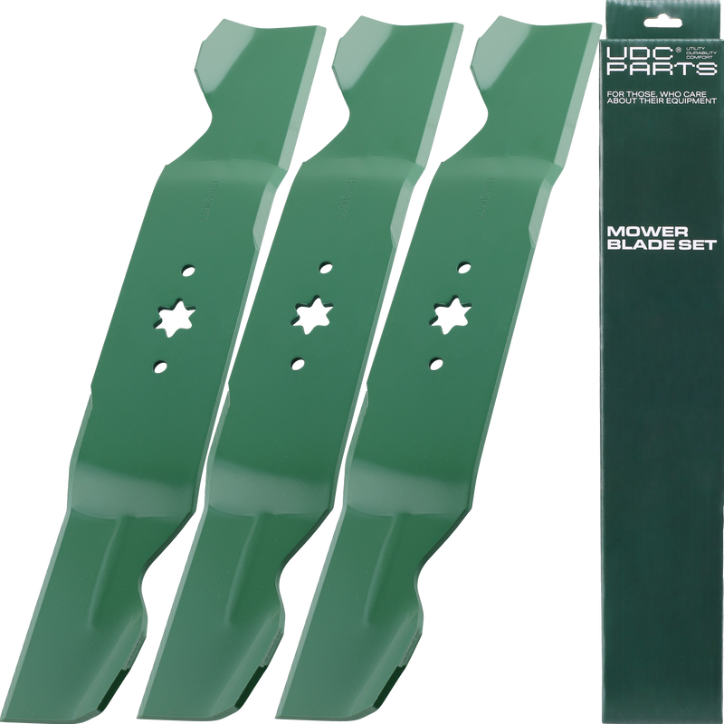  Stars-deals 742-0677 High Lift Blades 54 Inch / 3 Pack / Fits MTD, Cub Cadet, Troy Bilt, Craftsman Replaces OEM no. 942-0677 742-0677B 742-0677A 942-0677A 942-0677B