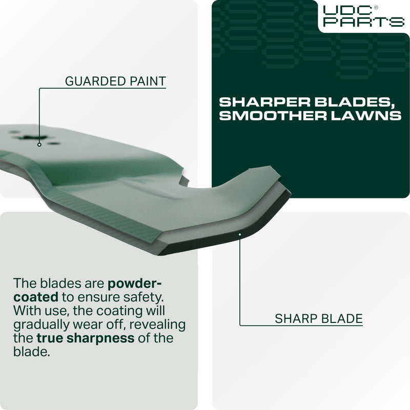  Stars-deals 742-0677 High Lift Blades 54 Inch / 3 Pack / Fits MTD, Cub Cadet, Troy Bilt, Craftsman Replaces OEM no. 942-0677 742-0677B 742-0677A 942-0677A 942-0677B