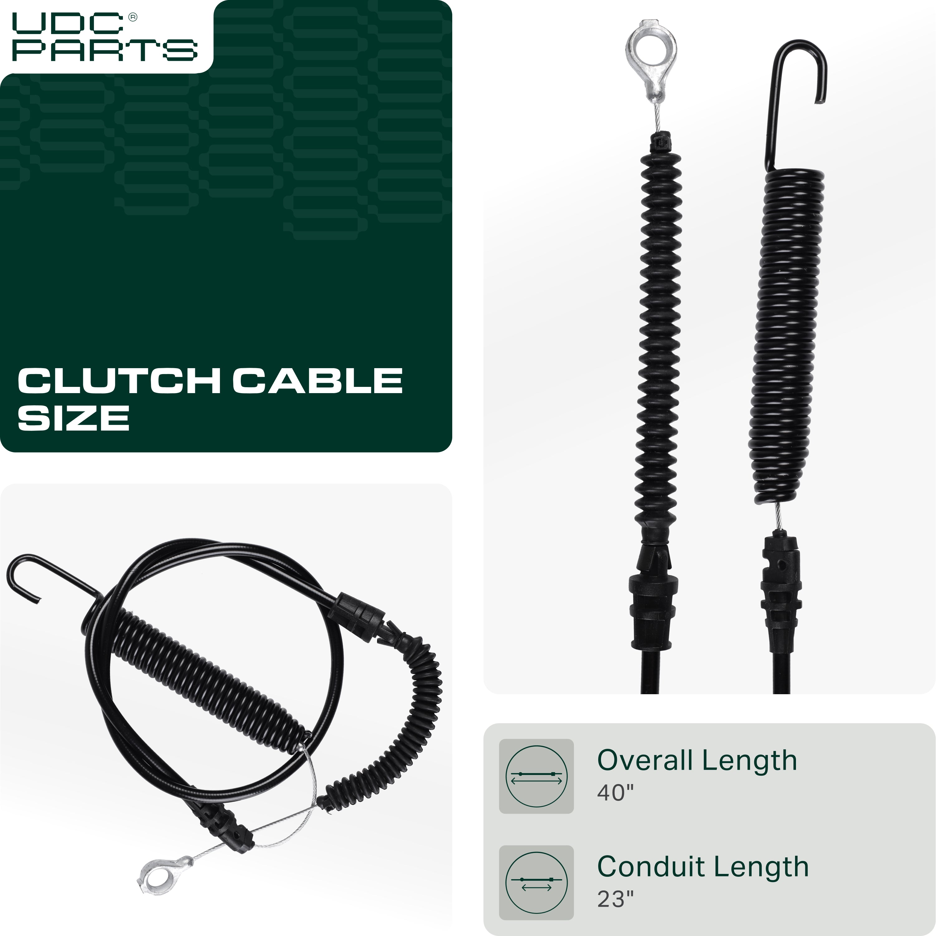 Murray Aftermarket Parts -  Stars-deals 946-05124A Clutch Cable for 32 inch MTD Craftsman Troy Bilt Murray Huskee Deck Engagement Cable 746-05124 946-05124 746-05124A TB42 TB46 Bronco Pony Horse LT4200 T1000 T1100