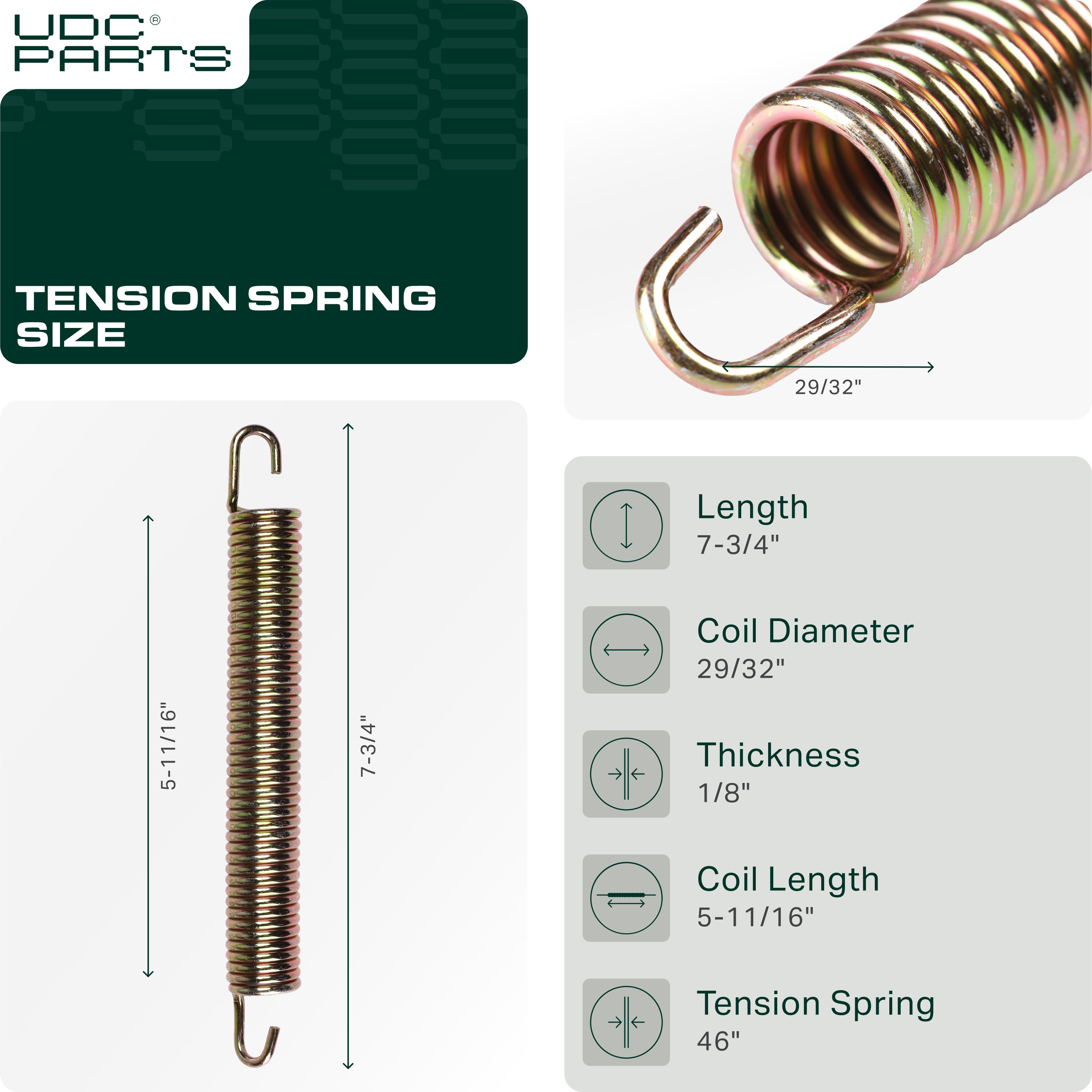 Toro Aftermarket Parts -  Stars-deals 932-0594A Tension Spring for MTD Troy Bilt White Huskee Cub Cadet 732-0594A 732-0594 932-0594