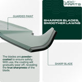  Stars-deals 942-04244A Mulching Mower Blades 6 Point Star for Cub Cadet 46 Inch XT1 LT46 LTX 1045 LTX1046 RZT-L46 XT2 942-04290A 942-04290 Troy Bilt 942-04244 Craftsman T140 T240 MTD 742-04290 / 2 Pack