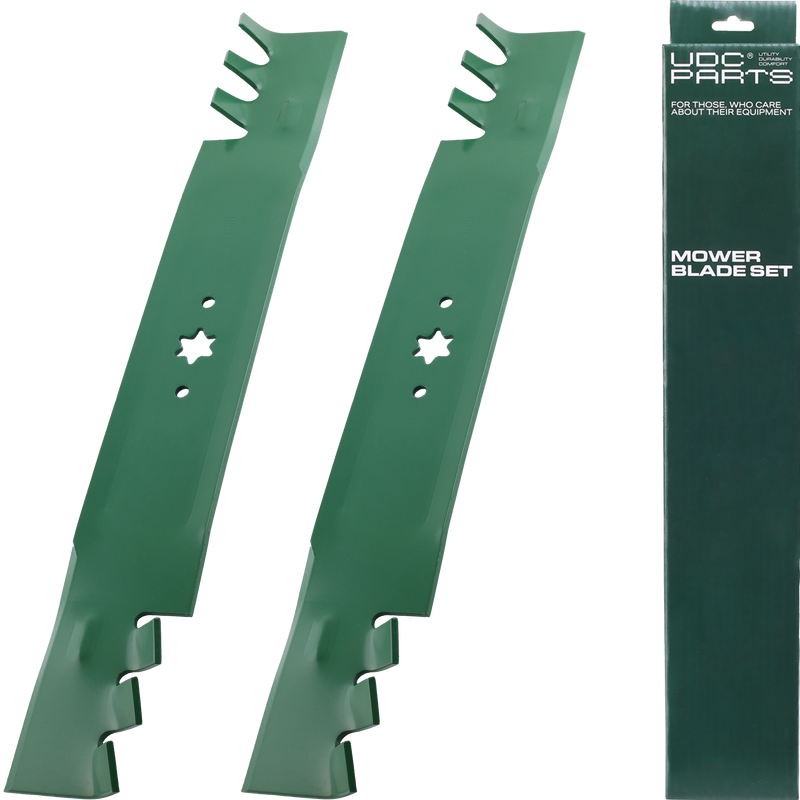  Stars-deals 942-04308 Lawn Mower Blades 6 Point Star for Cub Cadet 42 inch 942-04308A 942-04308-X Craftsman T110 Troy Bilt Pony MTD Replaces OEM no. 942-04312 XT1 LT42 LTX1040 Bronco /High Lift /2 Pack