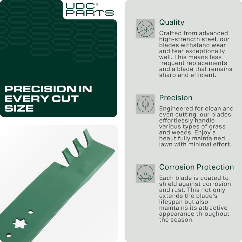  Stars-deals 942-04308 Lawn Mower Blades 6 Point Star for Cub Cadet 42 inch 942-04308A 942-04308-X Craftsman T110 Troy Bilt Pony MTD Replaces OEM no. 942-04312 XT1 LT42 LTX1040 Bronco /High Lift /2 Pack