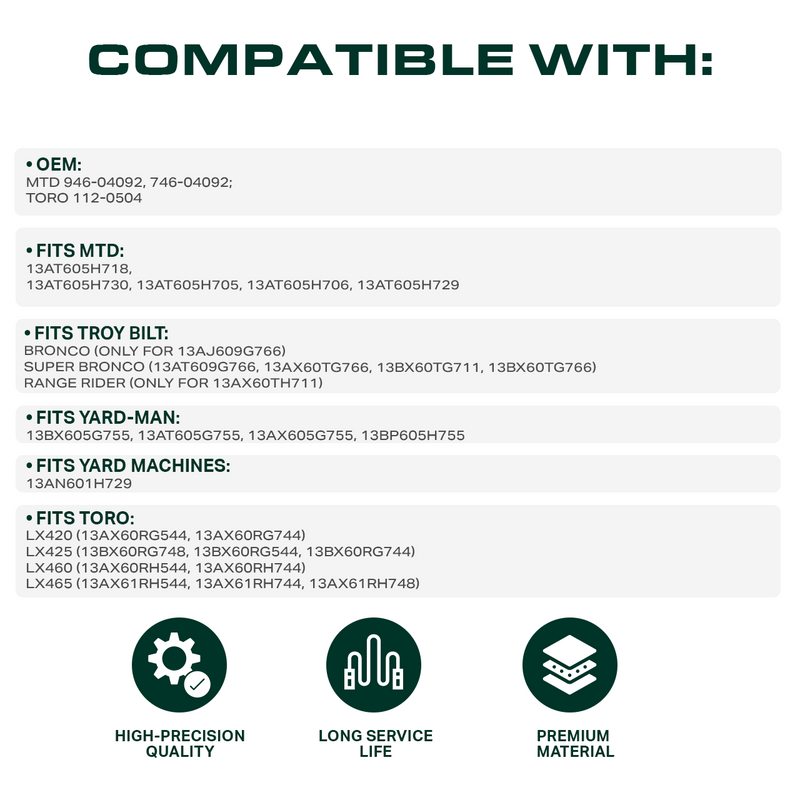  Stars-deals 946-04092 Clutch Cable for 46 inch MTD Troy-Bilt 746-04092 Toro 112-0504 LX420 LX425 LX460 Lawn Mowers