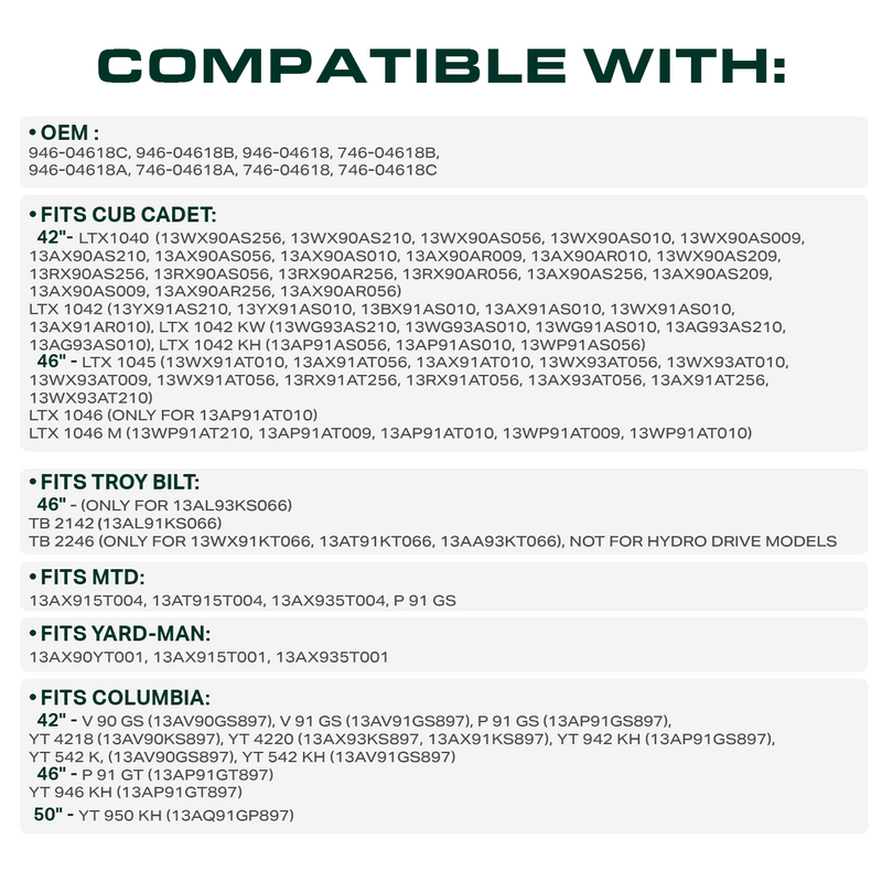  Stars-deals 946-04618C Deck Engagement Clutch Cable for 61 inch MTD Troy Bilt Cub Cadet 946-04618B 746-04618B 946-04618A 746-04618A 746-04618 1040 1045 LTX1040 LTX1042 LTX1045