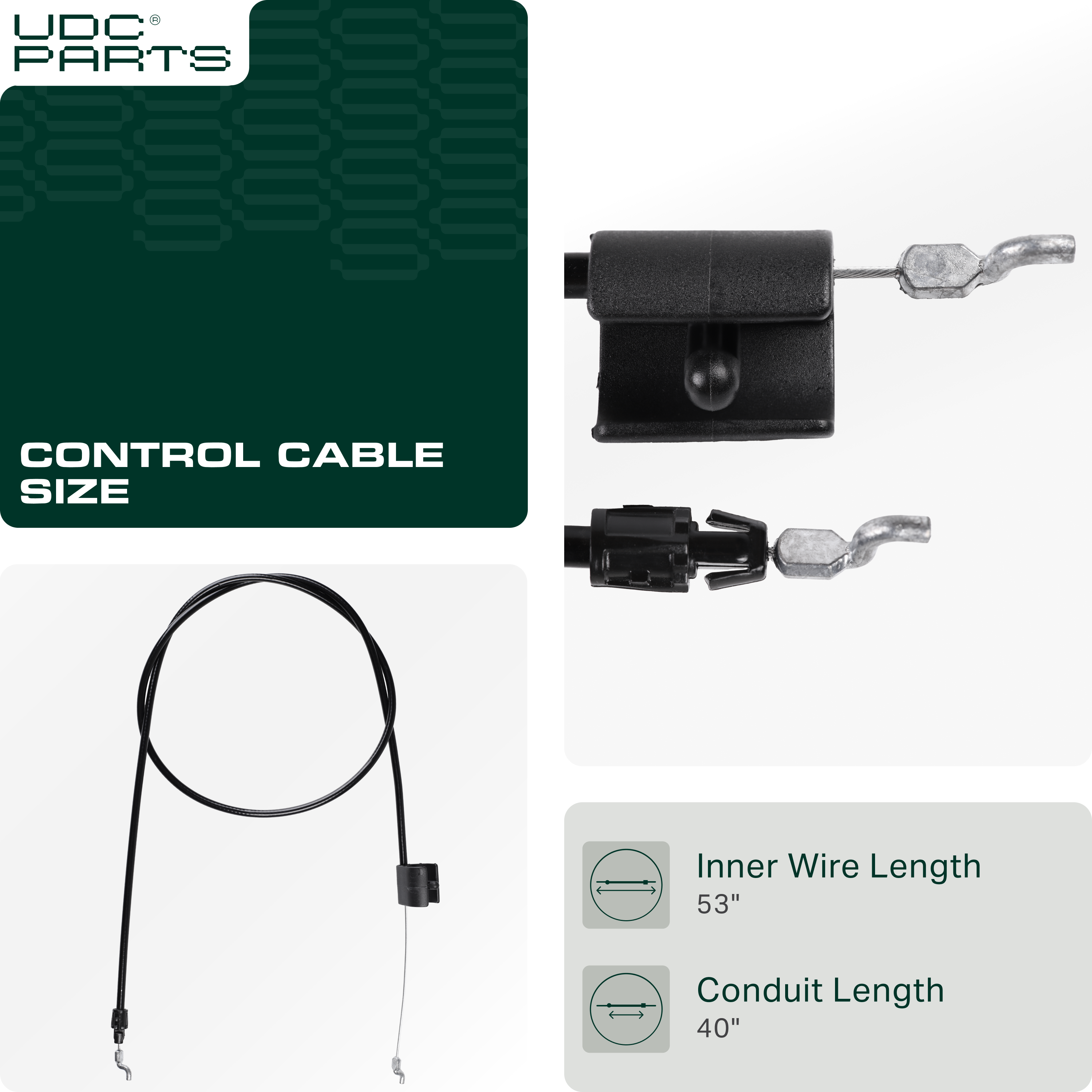 White Outdoor Aftermarket Parts -  Stars-deals 946-1130 746-1130 Control Cable for MTD Cub Cadet Troy Bilt Yard Machine Yard-Man Craftsman Bolens White Outdoor Huskee