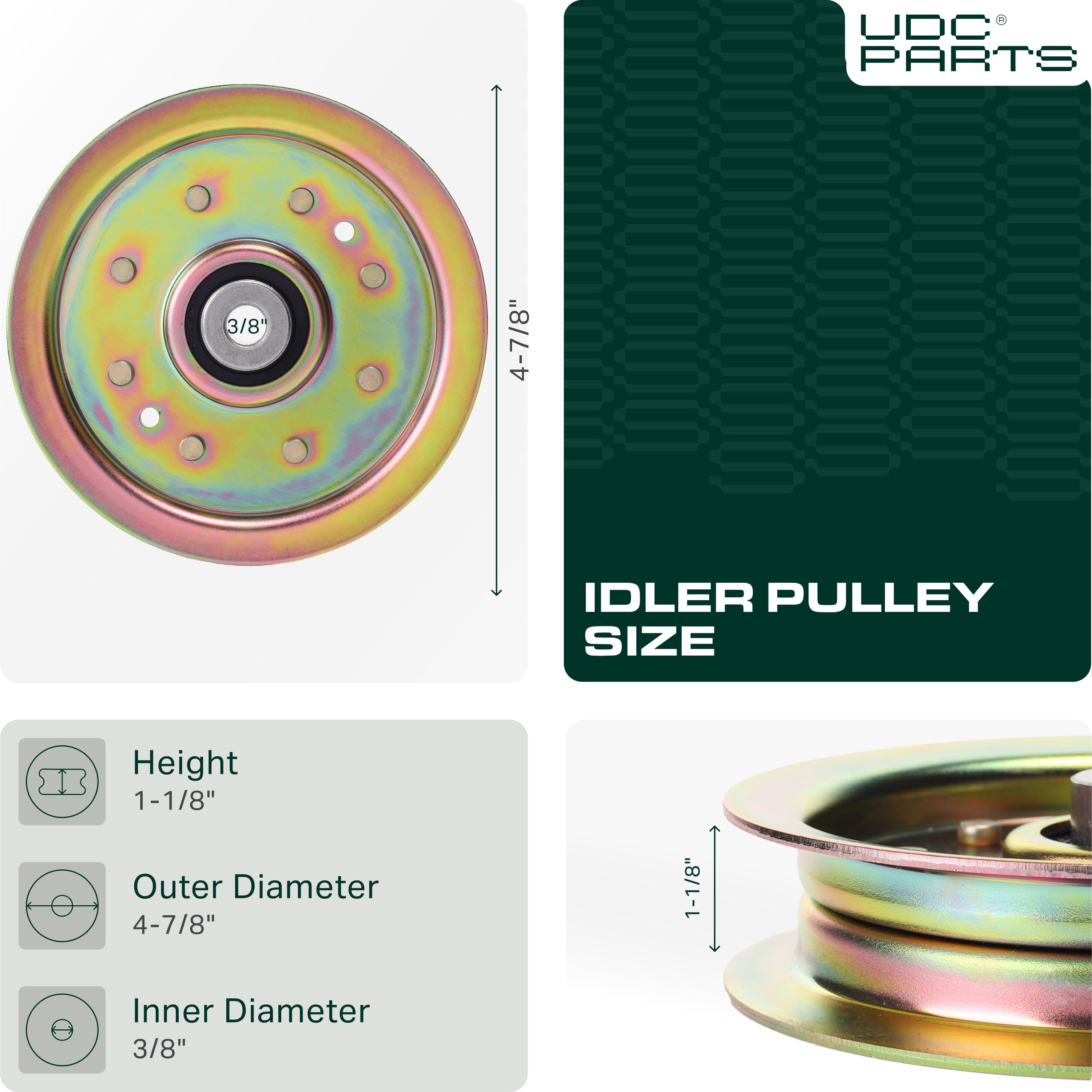 Mower Pulleys -  Stars-deals 956-04129 Idler Pulley / 42 46 48 50 54 inch deck / for Cub Cadet MTD 956-04129C 756-04129B 756-04129C 753-08171 756-04129C