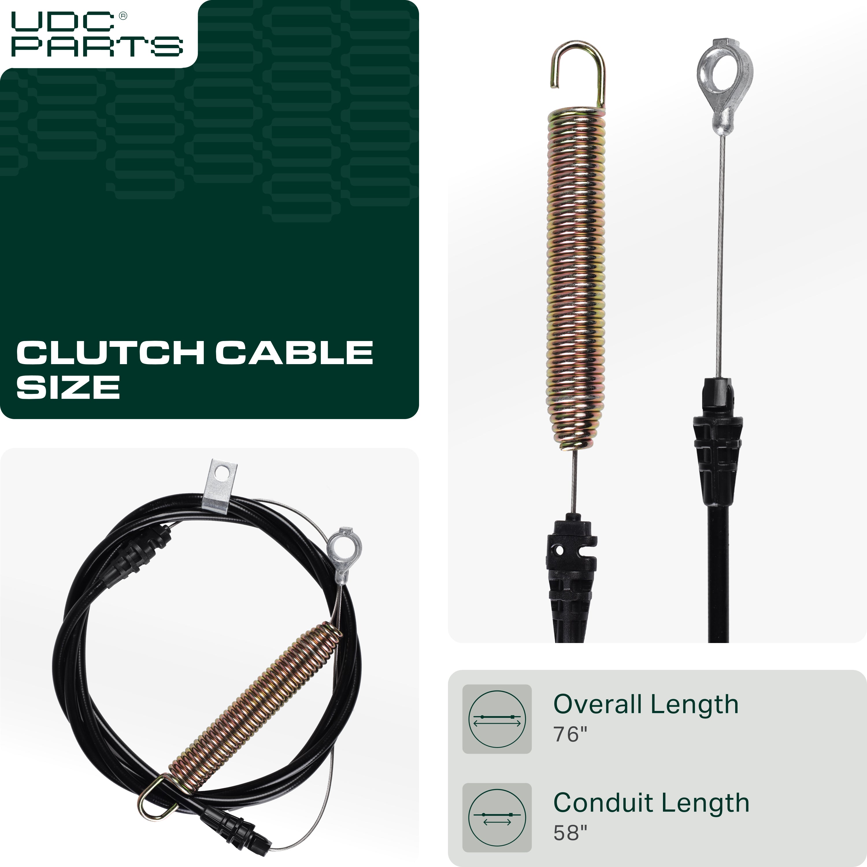 Sabre Aftermarket Parts -  Stars-deals GY21106 Clutch Cable for 42 inch John Deere Sabre Scotts GY20156 L100 L105 L107 L108 L110 L111 L118 L120 LA100 LA105 LA110 LA115 LA120 LA125 LA135 X110 X120