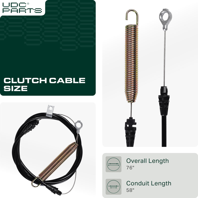  Stars-deals GY21106 Clutch Cable for 42 inch John Deere Sabre Scotts GY20156 L100 L105 L107 L108 L110 L111 L118 L120 LA100 LA105 LA110 LA115 LA120 LA125 LA135 X110 X120