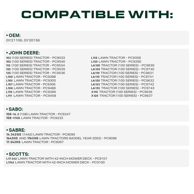  Stars-deals GY21106 Clutch Cable for 42 inch John Deere Sabre Scotts GY20156 L100 L105 L107 L108 L110 L111 L118 L120 LA100 LA105 LA110 LA115 LA120 LA125 LA135 X110 X120