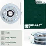  Stars-deals GY22172 Idler Pulley / 42 48 inch deck / for John Deere Scotts Sabre GY20067 D140 D102 D110 D125 D130