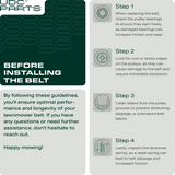  Stars-deals 130801 Ground Drive Belt for Craftsman 532138255 138255 160855 24690 Husqvarna AYP 532130801 532160855 / Aramid Cord / 95.25 inches