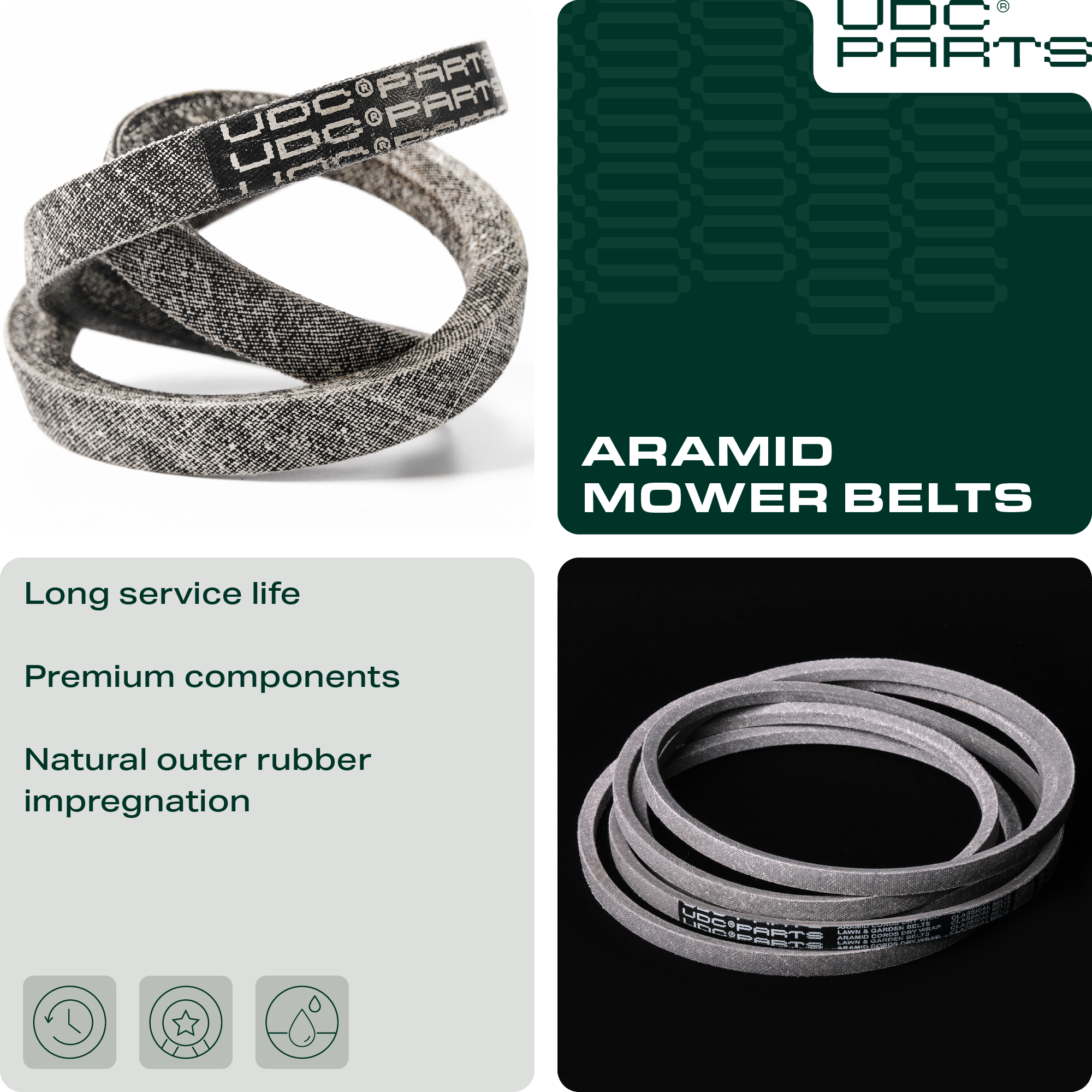  Stars-deals Mower Drive Belt M110978 / Aramid Cord / 102.00 inches/for John Deere LX176 LX178 LX186 LX188